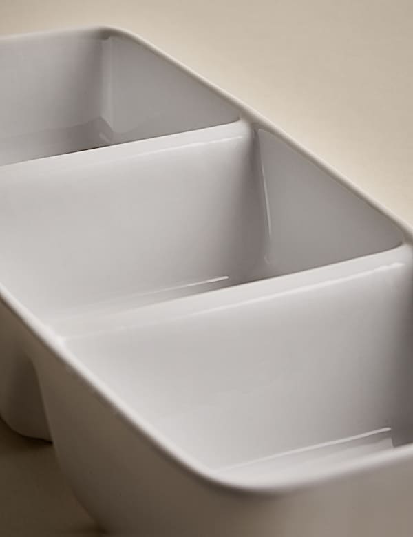 Maxim Porcelain Three Part Serving Bowl - ID