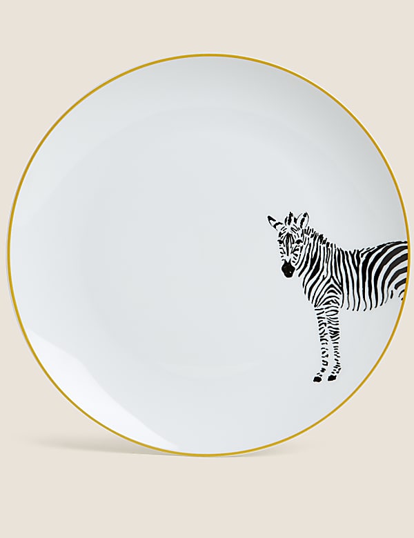 12 Piece Zebra Dinner Set