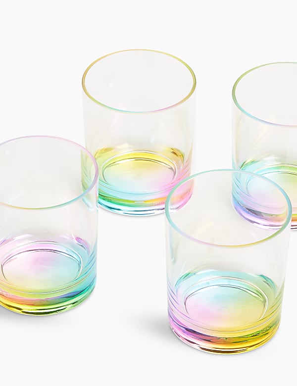 Set of 4 Rainbow Picnic Tumblers - AT