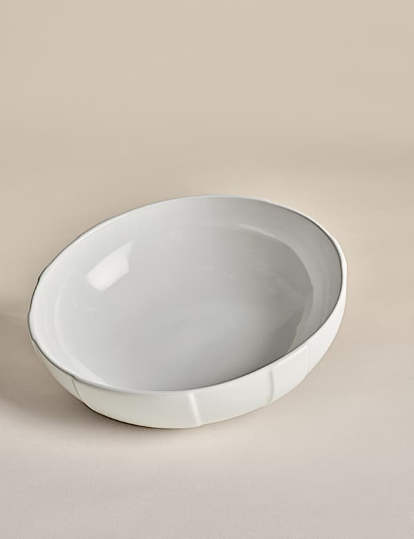 Assiette à pâtes texturée - BE