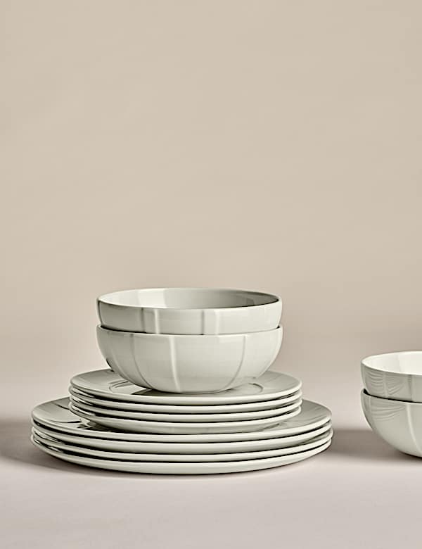 12 Piece Textured Dinner Set - CY