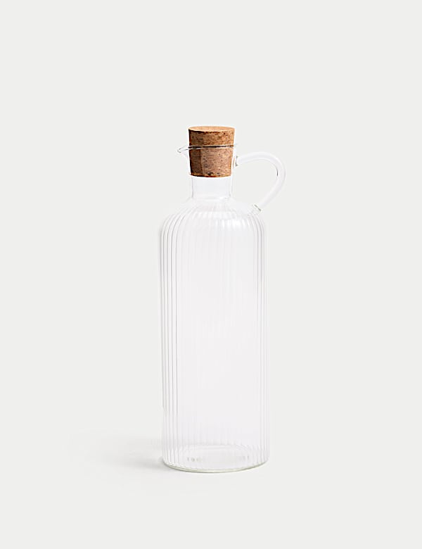 Verseur en verre à motif côtelé de grande taille - FR