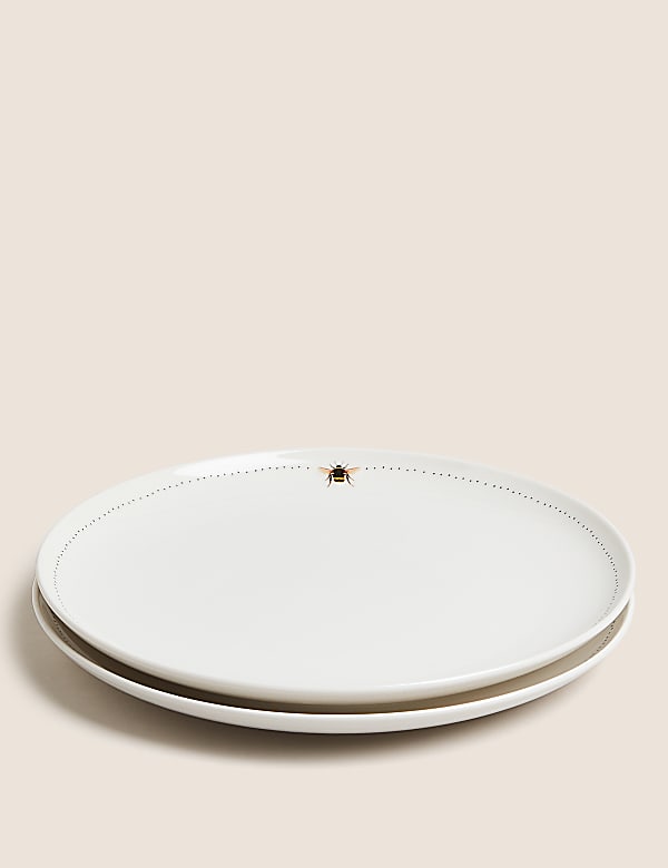 Set of 2 Bee Dinner Plates