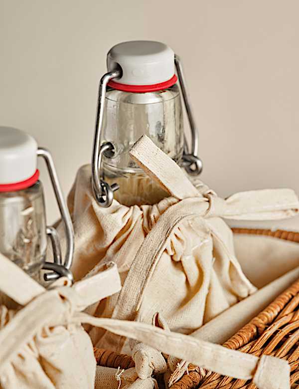 Panier pour pique-nique avec porte-bouteilles - FR