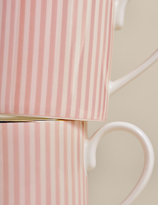 Set of 4 Hampton Stripe Mugs - VN