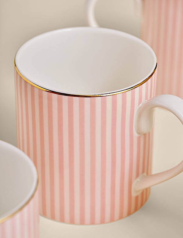 Set of 4 Hampton Stripe Mugs - VN