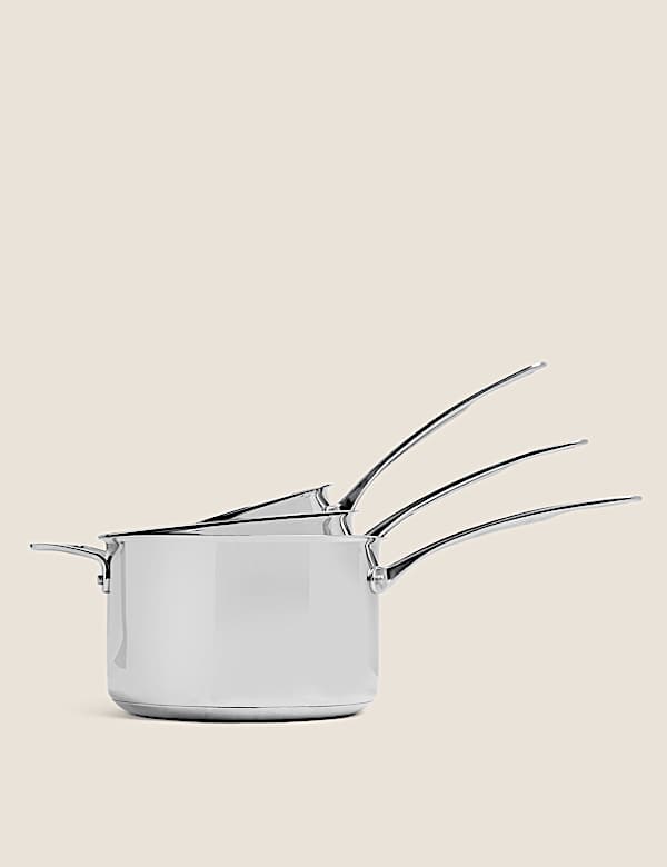 3 Piece Stainless Steel Saucepan Set - CA
