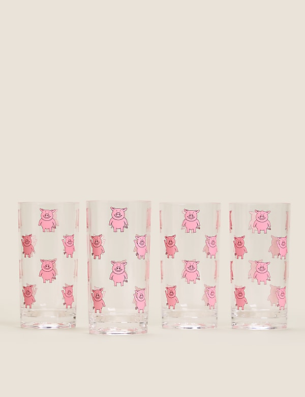 Set of 4 Percy Pig™ Picnic Highballs