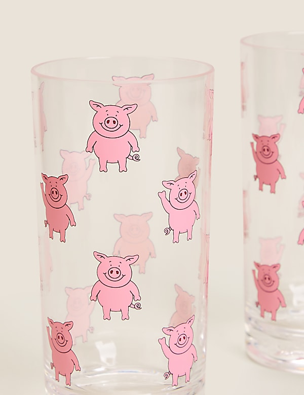 Set of 4 Percy Pig™ Picnic Highballs