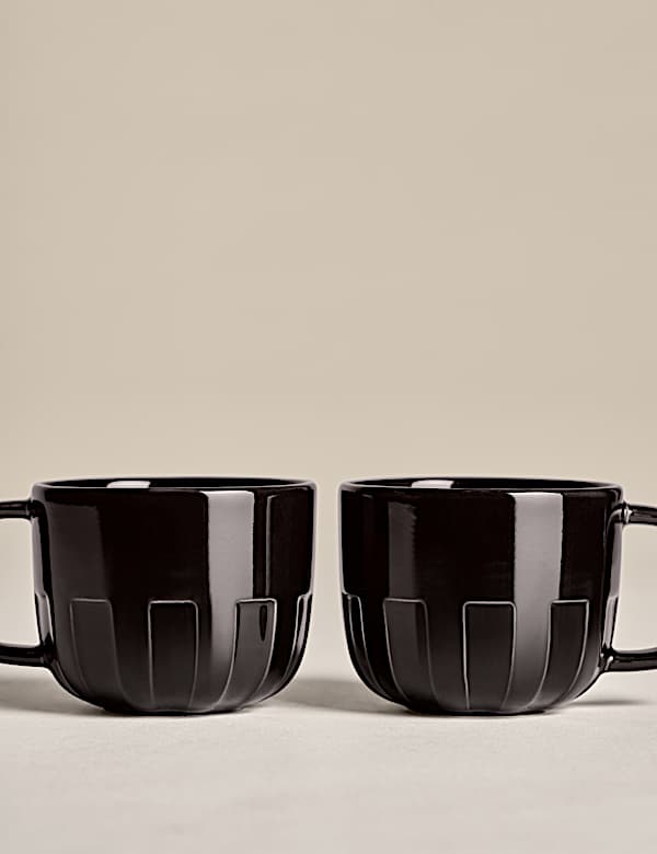 Set of 2 Textured Espresso Cups - JP