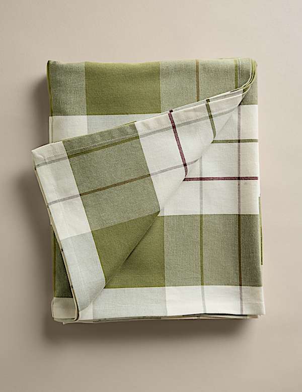 Cotton Rich Checked Tablecloth - ES