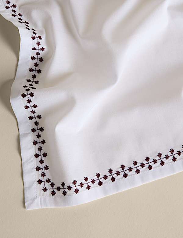 Set of 4 Pure Cotton Floral Napkins - SK