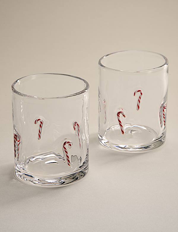 Set of 2 Candy Cane Tumblers - FR