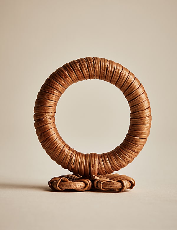 Set of 4 Rattan Heart Napkin Rings - ES