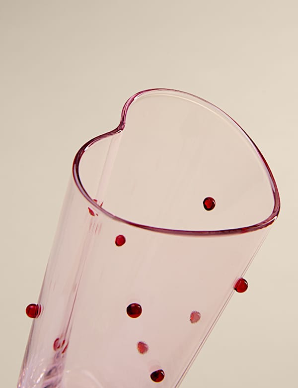 Lot de 2 fl&ucirc;tes &agrave; champagne en forme de c&oelig;ur - BE