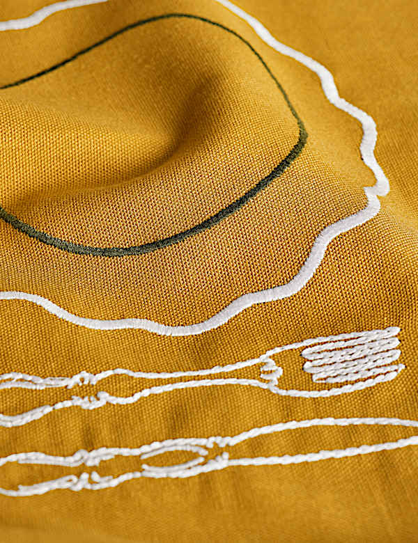 Pure Cotton Bistro Embroidered Tablecloth - BE