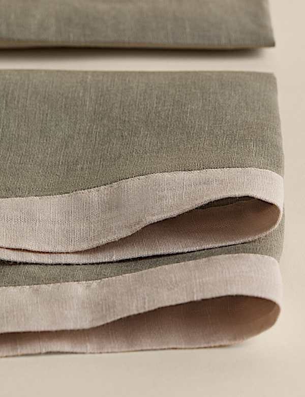 Set of 2 Pure Linen Edge Placemats - PL