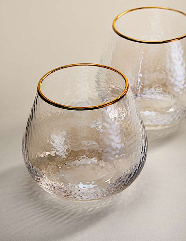 Set of 2 Hammered Lustre Tumblers - EE