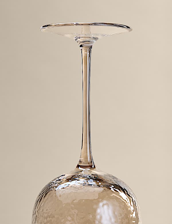 Set of 2 Hammered Lustre Wine Glasses - HR