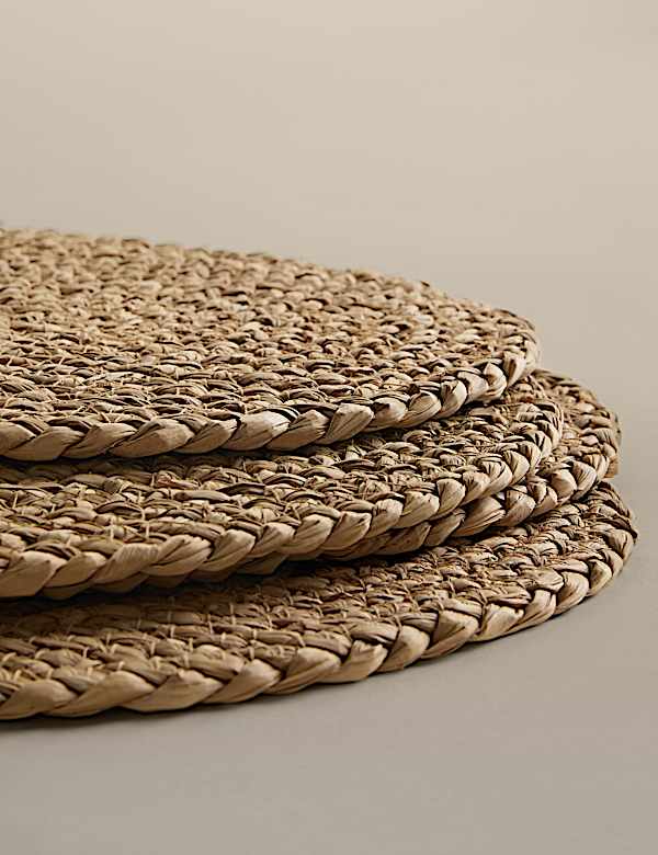 Set of 4 Seagrass Oval Placemats - AT