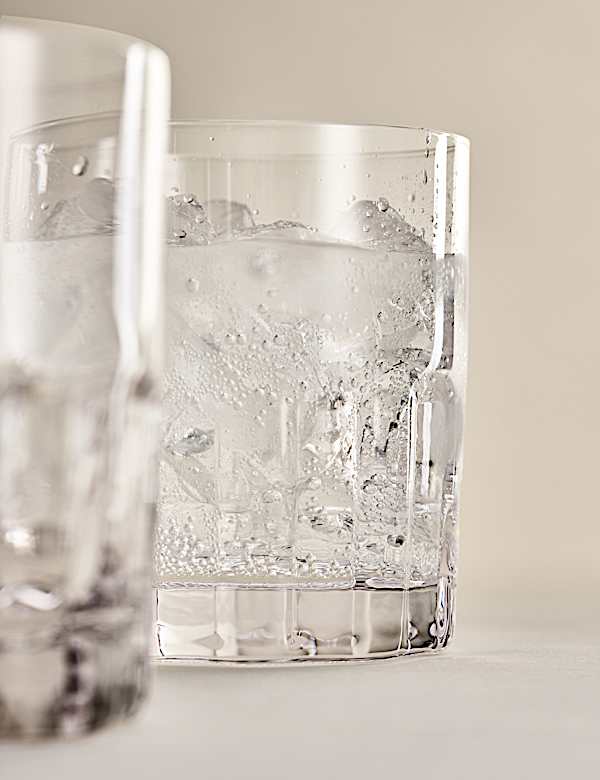 Lot de 4 verres droits texturés - FR