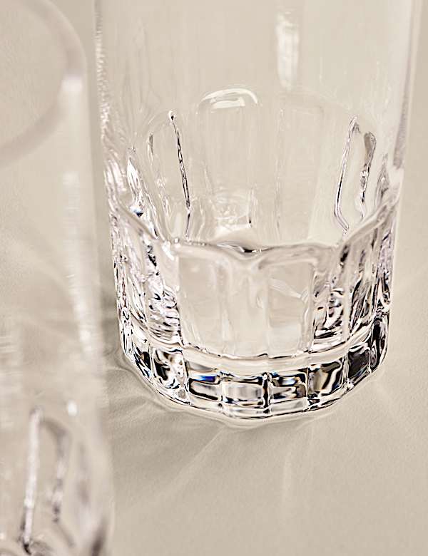 Set of 4 Textured Hi Ball Glasses - JO