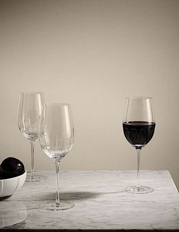 Lot de 4 verres à vin à motif texturé - CA