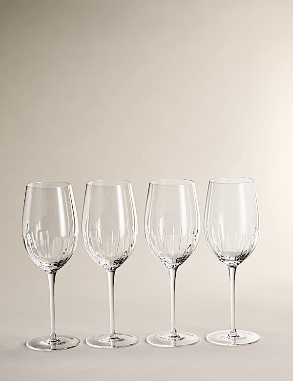 Lot de 4 verres à vin à motif texturé - CA