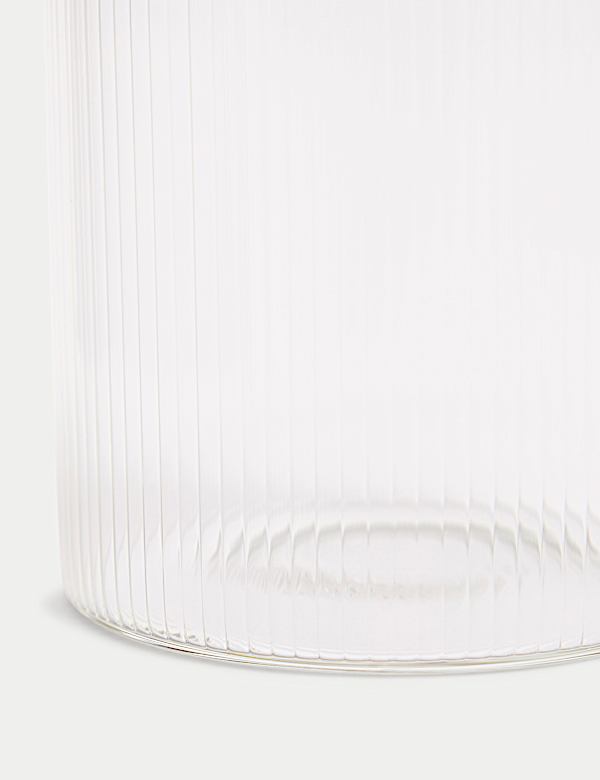 Ribbed Glass Sugar Pot - MX