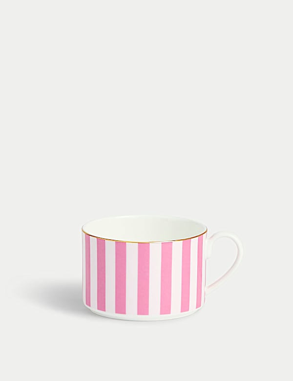 Bone China Striped Cup & Saucer - JO