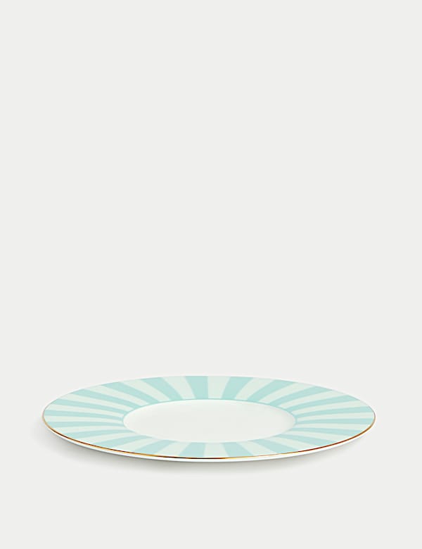 Gestreifte Tasse und Untertasse aus chinesischem Knochenporzellan - DE