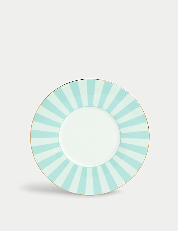 Gestreifte Tasse und Untertasse aus chinesischem Knochenporzellan - DE