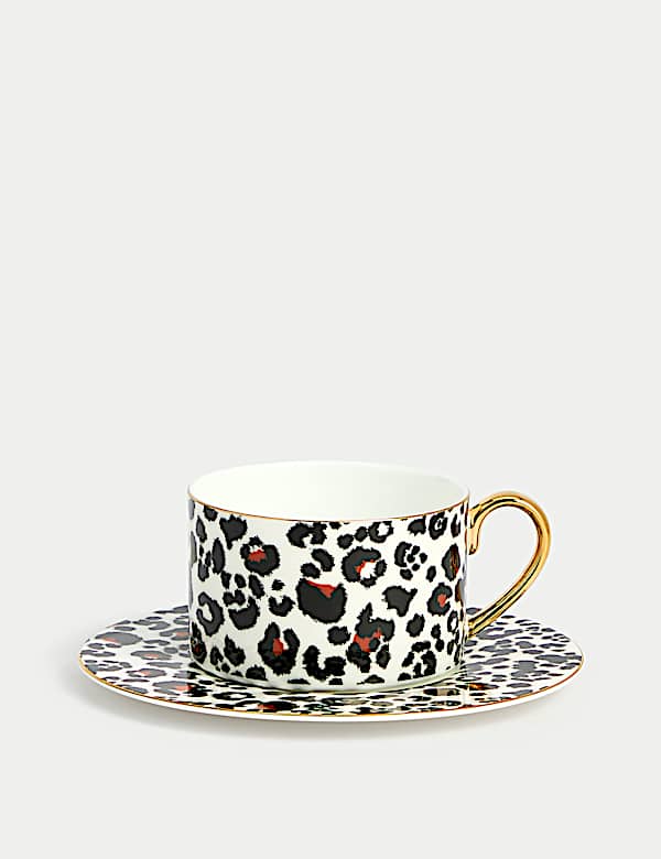 Bone China Leopard Print Cup & Saucer - JP