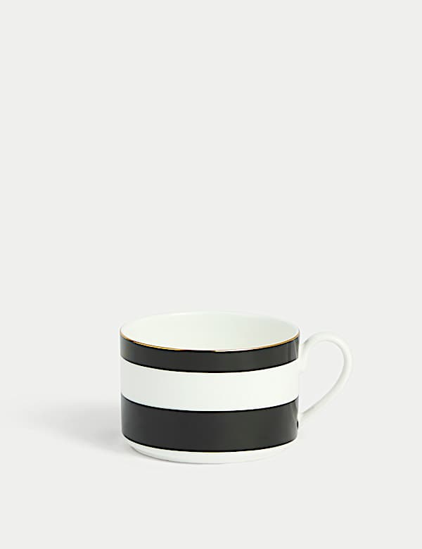 Tasse et soucoupe en porcelaine à rayures - FR