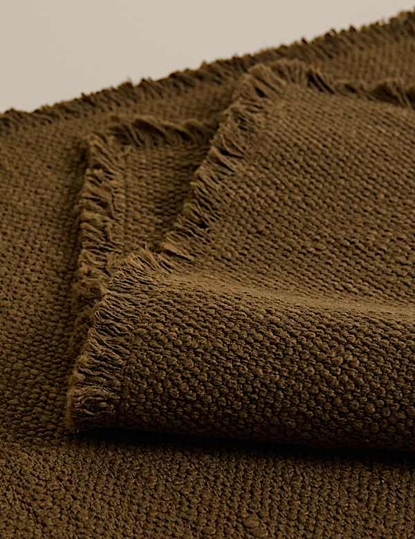 Set Of 2 Pure Cotton Frayed Edge Placemats - AU