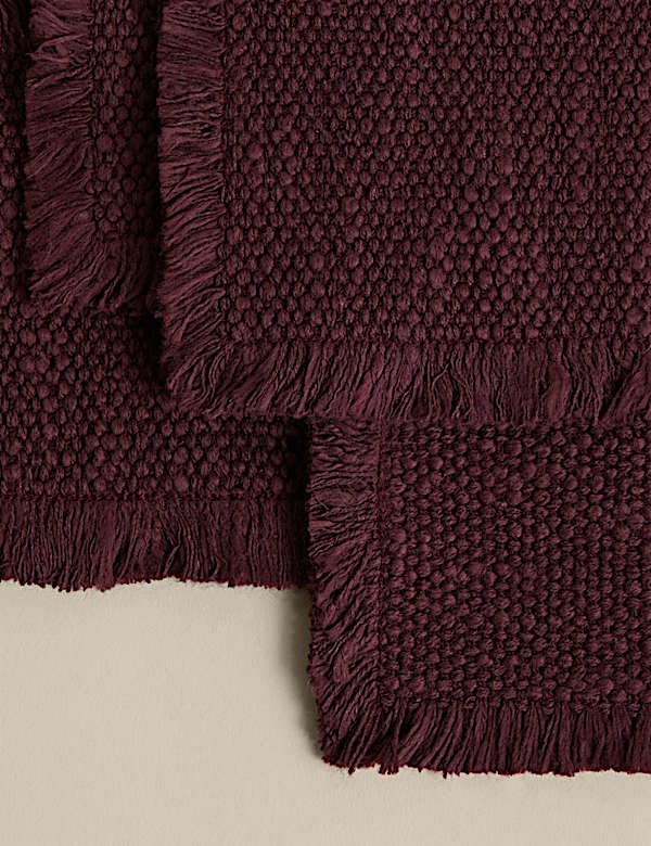 Set of 4 Pure Cotton Frayed Edge Coasters - JO