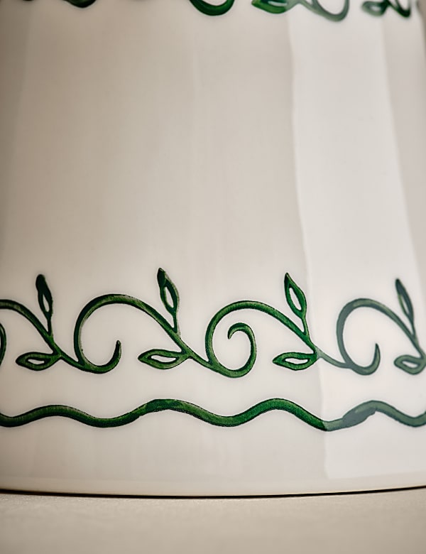 Hand Painted Footed Serving Bowl - NL
