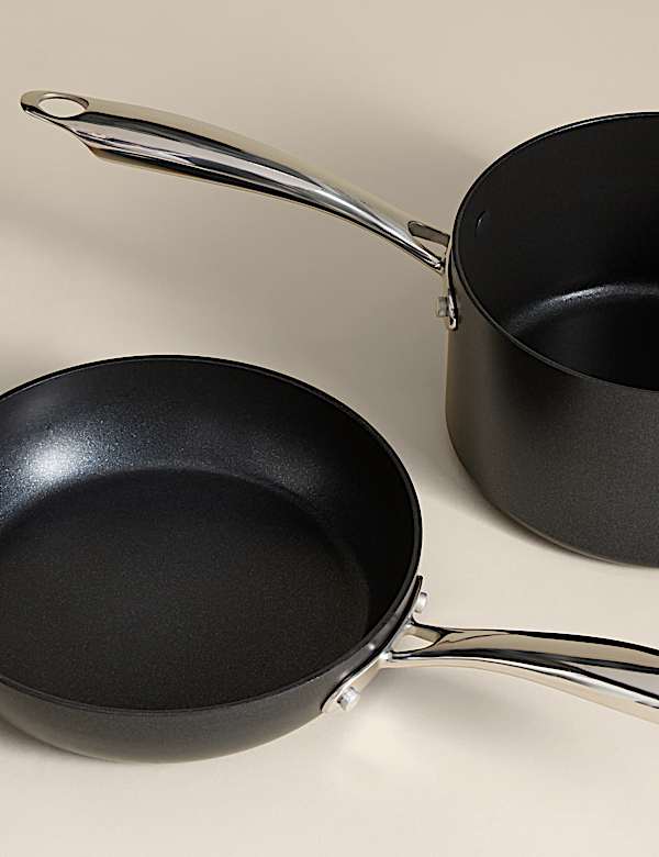 Lot de 5 casseroles antiadh&eacute;sives en aluminium - LU