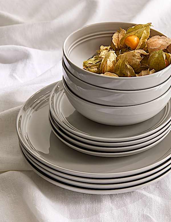 12 Piece Marlowe Dinner Set - GR