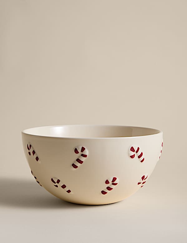 Large Candy Cane Serving Bowl - EE