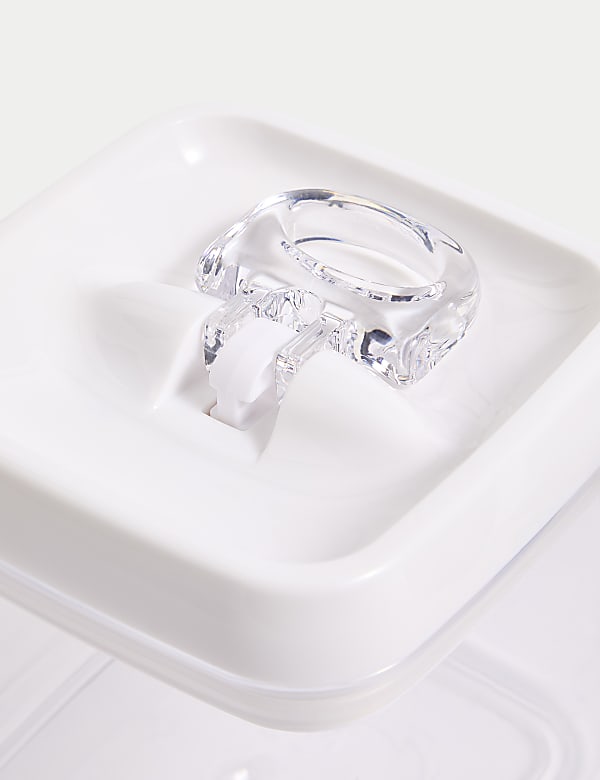 Τετράγωνο δοχείο κουζίνας με καπάκι που ασφαλίζει 1 L - GR