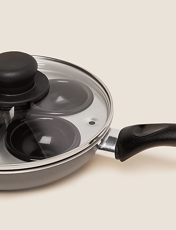 Šedá hliníková pánev 3 v 1 - CZ