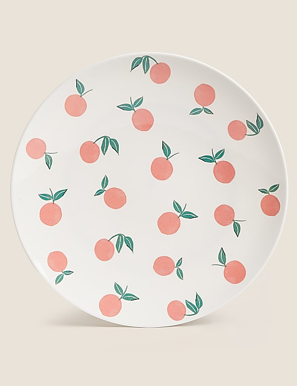 Set of 4 Oranges Picnic Dinner Plates