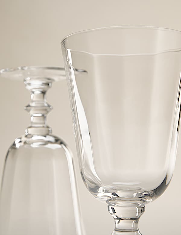 Set of 4 Soda Optic Wine Glasses - MX