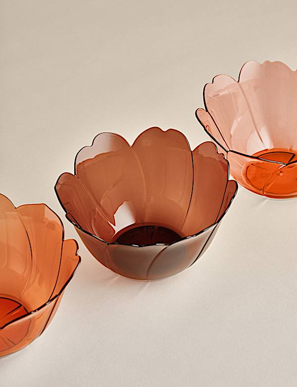 Set of 3 Boho Flower Nibble Bowls - GR
