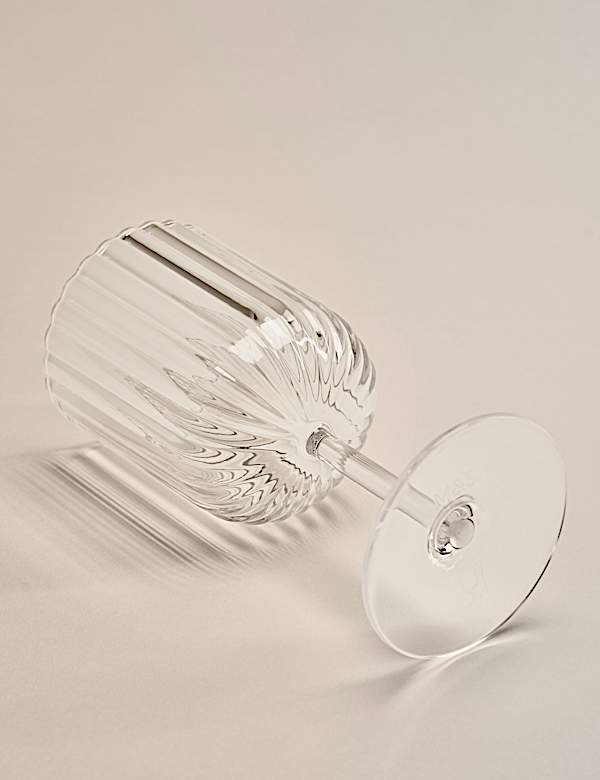 Set of 4 Ribbed Picnic Wine Glasses - PT