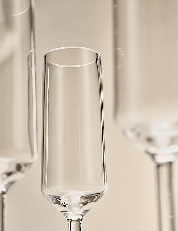 Set of 4 Angular Picnic Champagne Flutes - NL
