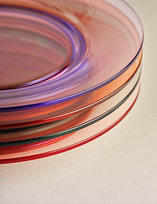 Στρογγυλά πιάτα φαγητού για πικνίκ, σετ των 4 - GR