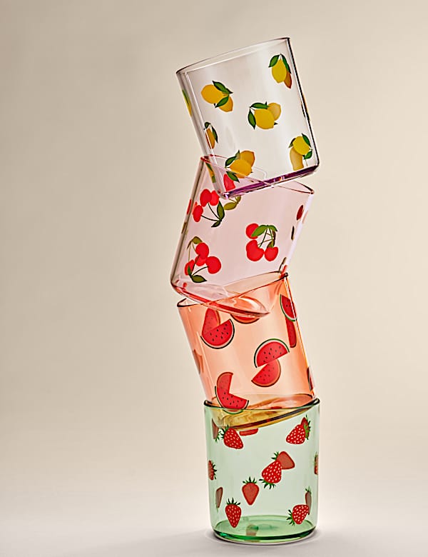 Set of 4 Summer Brights Picnic Tumblers - CZ