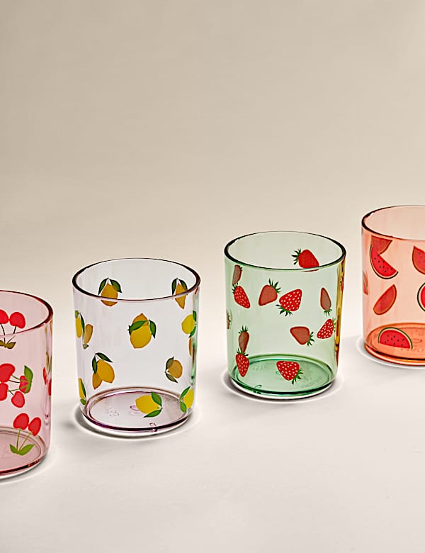 Set of 4 Summer Brights Picnic Tumblers - VN